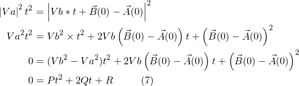 0=Pt^2+2Qt+R